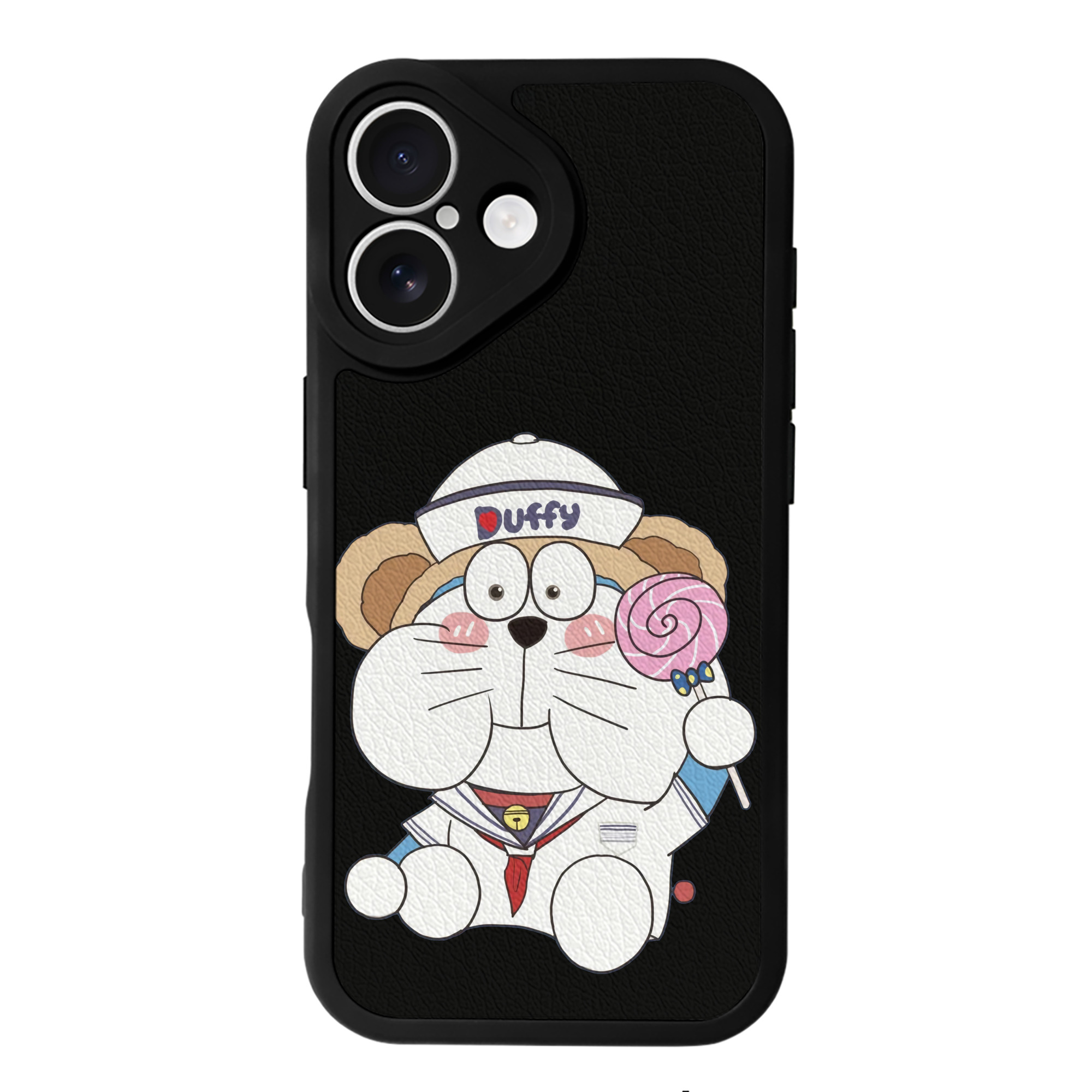 （画像用） ドラえもん Doraemon 【iPhone 16シリーズ対応】シリコンスマホケース（レザー調） 材質：シリコン